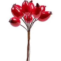 Ягоди декоративні Yes! Fun глянцеві 17 мм 9 шт./пучок червоні (974148)