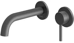 Смеситель для умывальника Kohlman Axel graphite + BOX скрытого монтажа QW180AG Графит