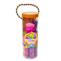 Набір тіста для ліплення Strateg Містер тісто, з блискітками, 14 кольорів (71802)