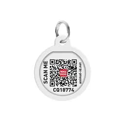 Адресник для собак і котів Waudog Smart ID з QR паспортом Гранати коло 30 мм - мініатюра 4