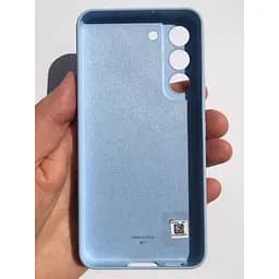 Оригінальний силіконовий чохол Silicone Cover для Samsung Galaxy S22 (S901) EF-PS901TLEGRU Artic Blue - мініатюра 5