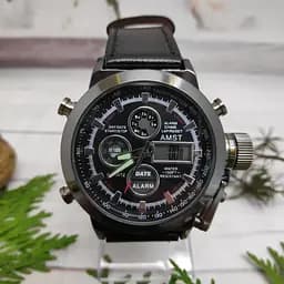 Наручний чоловічий годинник AMST Watch / Армійський чоловічий годинник з підсвіткою вологостійкий - мініатюра 4