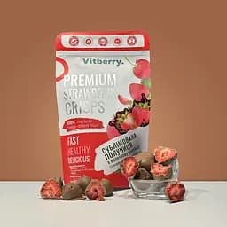 Сублимированная клубника в молочном шоколаде БЕЗ САХАРА, 50г