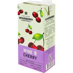 Уцінка. Напій винний WineBerry Wine & Cherry винно-вишневий з соком червоне напівсолодке 1 л  - мініатюра 2