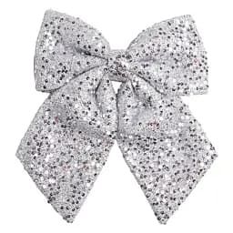 Бант новорічний для декору з паєтками на ялинку 35×45 Yiwu CR-2-27