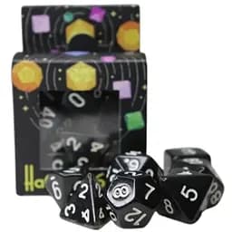 Набор кубиков Transparent 7 Dice Set - Black , 7 шт. (g7dtran10)