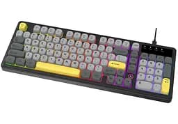Клавиатура игровая проводная Ajazz AF-BGY-98 USB Black-Gray-Yellow - мініатюра 2