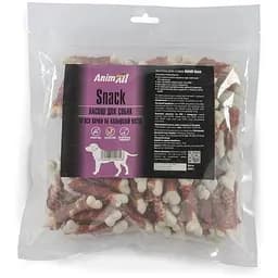 Ласощі AnimAll Snack м'ясо качки на кальцієвій кістці, для собак, 500 г
