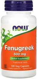 Натуральна добавка NOW Fenugreek 500 mg, 100 капсул