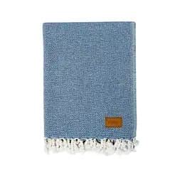 Плед-накидка Barine - Wool Basket indigo синій 120x175 - мініатюра 2