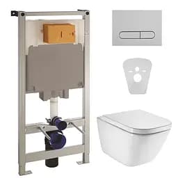 Комплект инсталляция Volle Master 141515 + унитаз подвесной Roca Gap Clean Rim A34H47C000 с сидением Soft Close, Белый