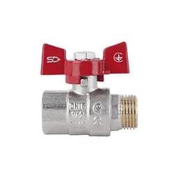 Кран кульовий SD Plus 1/2" ВЗ для води (метелик) SD607NW15PN40 - мініатюра 3