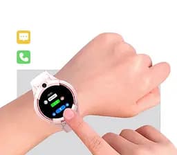 Круглий чорний дитячий смарт годинник для хлопчика Lemfo Y-09 з SIM картою, GPS трекером, Wi-Fi та функцією прослуховування До 5-7 днів роботи - мініатюра 6