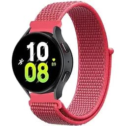 Ремінець нейлоновий на липучці BeWatch для Samsung Galaxy Watch 4/5/6 Червоний (1011384.2UW)
