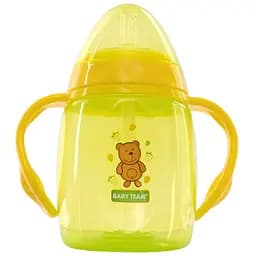 Поїльник Baby Team з трубочкою та ручками від 10 міс. 250 мл салатовий (5003)