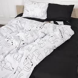 Простирадло MirSon Бязь 17-0620 Lazy cat 220х150 см (2200008194642)