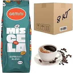 Кофе в зернах Gemini Miscela Espresso 1 кг (ящик 8 кг)