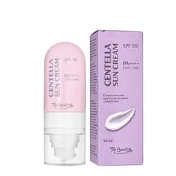 Солнцезащитный крем для лица SPF50 PA++++ Top Beauty с центелой, 50 мл