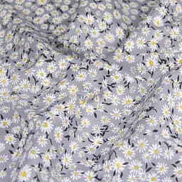 Простирадло Cosas полуторне 155х240 chamomile, сірий (Daisy_155s) - мініатюра 5