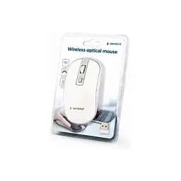 Мишка Gembird MUSW-4B-06-WS Wireless White-Silver (MUSW-4B-06-WS) - мініатюра 2