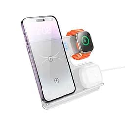 Зарадка Qi HOCO Falcon 3-in-1 desktop vertical wireless fast charging CQ19 |15W| - мініатюра 2