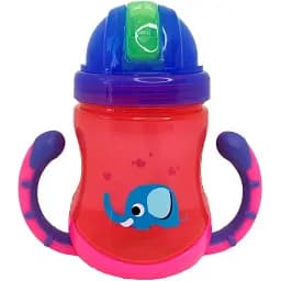 Поільник Mega Zayka Неон з трубочкою 270 мл MGZ-0300 (Pink) - мініатюра 2