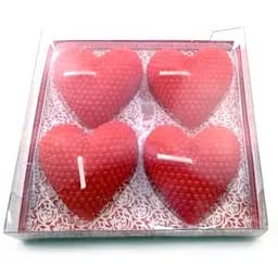 Свічки червоні Сердечка червоні 4 шт.
