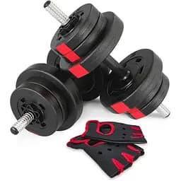 Гантели Hop-Sport 2х10кг PRO с перчатками