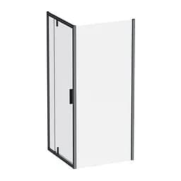 Душове огородження Square Pivot AM.PM Gem 90×90 см, без піддону, чорний профіль W90UG-404-9090-BT