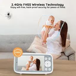 Відеоняня Boifun VB616 для дітей з нічним баченням 720P 4 дюйми двосторонній зв'язок до 300 метрів - мініатюра 4