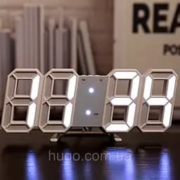 Настільний цифровий LED-годинник / White - мініатюра 6