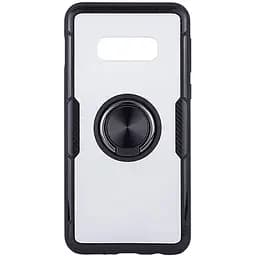 Чехол бампер Primolux Ring Magnetic Stand для смартфона Samsung Galaxy S10e (SMG970) Black