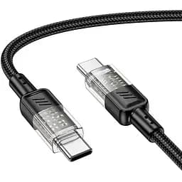 Кабель Hoco Spirit Type-C to Type-C transparent charging data cable U129 60W/3A 1.2 м