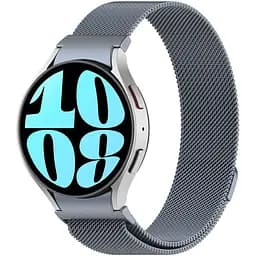 Ремінець для Samsung Galaxy Watch 5 40mm - темно-сірий ширина кріплення 20мм металевий Watchbands Milanese Button (W42-7WB70640821)