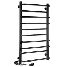 Електрична рушникосушарка Laris Зебра Комфорт ЧФЧ10 500x900 Е ліва R3 73207638, Чорний матовий, Ліве, Електронний