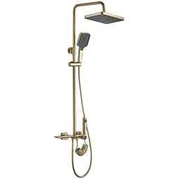Душова система Rea Helix brushed gold з виливом REA-P6621, Золотий