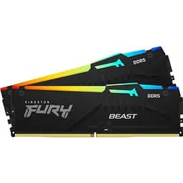 Модуль пам'яті Kingston Fury DDR5 16Gb (2x8) 5200MHz Beast Black RGB (KF552C40BBAK2-16)