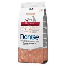 Сухой корм Monge Dog Mini Adult, для взрослых собак маленьких пород, лосось с рисом, 7,5 кг