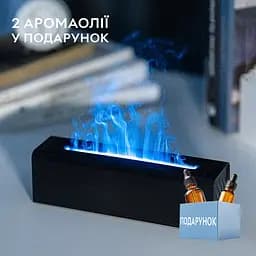 Зволожувач повітря портативний DQ-711 Nordic Style Flame V3 аромадифузор електричний ефект полум'я ПОДАРУНОК + 2 Арома олії Kinscoter 25.1х7.5х7 см hoz0012392 - мініатюра 2