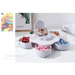 Тарілка - органайзе що обертається манежниця  фруктовниця Flower Candy Box - мініатюра 6