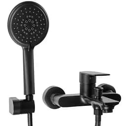 Змішувач для ванни Rea Mayson black чорний настінний REA-B9634 Чорний