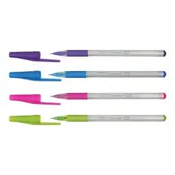 Ручка масляная, 0.5 мм, синяя, с грипом, белый перламутровый корпус, KIDS Line, 50 шт.