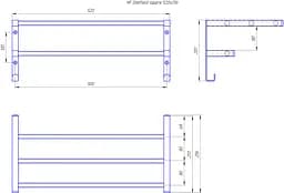 Полиця для рушників з настінним кріпленням HF Sheffield 520x256 3.0.1201.13.WM, Білий матовий - мініатюра 4