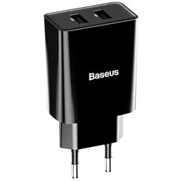 Зарядний пристрій Baseus Speed Mini Dual U Charger 10.5W black (CCFS-R01)