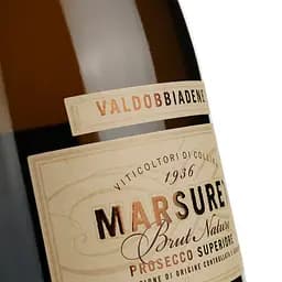Ігристе вино Marsuret Sui Lieviti Valdobbiadene Prosecco Superiore DOCG Brut Nature, біле, брют-натюр, 0,75 л - мініатюра 3