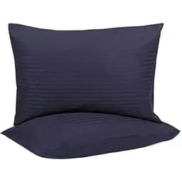 Наволочка Lotus Home Готель сатин-страйп 70х50 см темно-синя (svt-2000022290906)