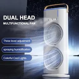 Портативный вентилятор Voltronic T1818, увлажнение, подсветка, Air Cooler Fan White - мініатюра 7