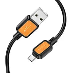 Кабель Hoco X108 Benefit silicone charging data cable Micro 2,4A/1 м черный