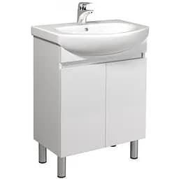 Тумба Мойдодир Фокус 60 з умивальником Runa 60/Лотос 60 Білий