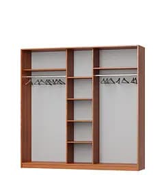 Шафа-купе тридверна MebelStar Стандарт AL 2ДСП/Дзеркало 210x60x210 см Кашемір (MBS-2935) - мініатюра 2